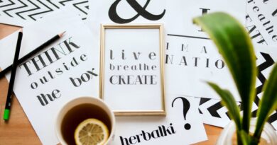 quote calligraphy under cup of lemon tea